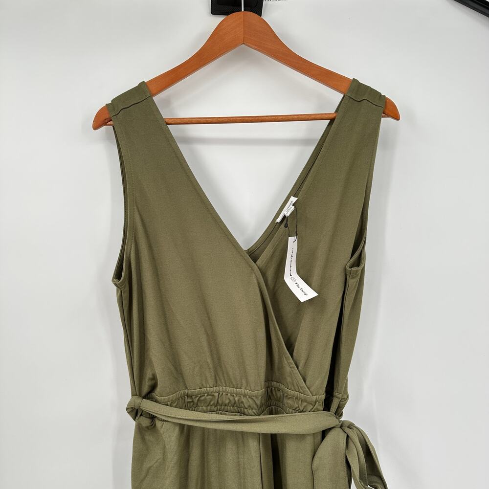 THE DROP BY CARLYN MIRAND NWT Green Wrap Jumpsuit in Olive Green // L - Picture 5 of 8